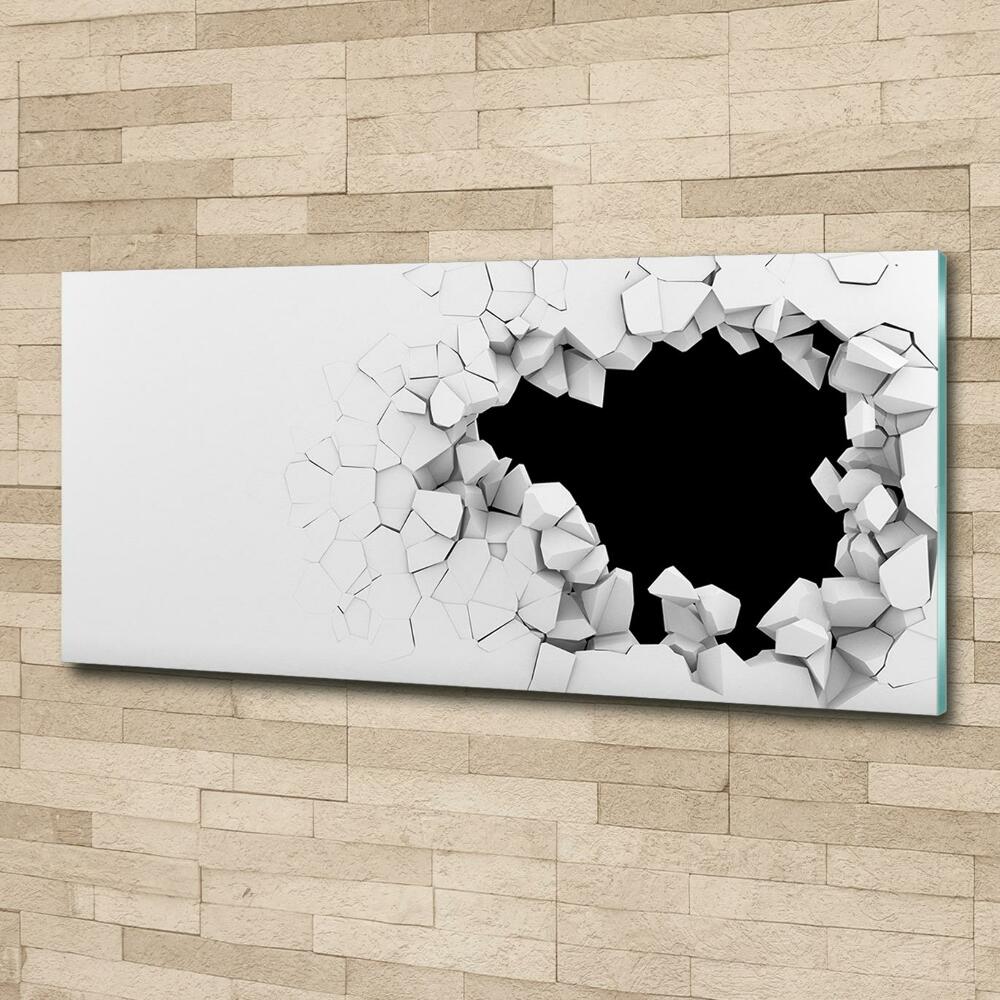 Tableau photo sur verre Trou dans le mur