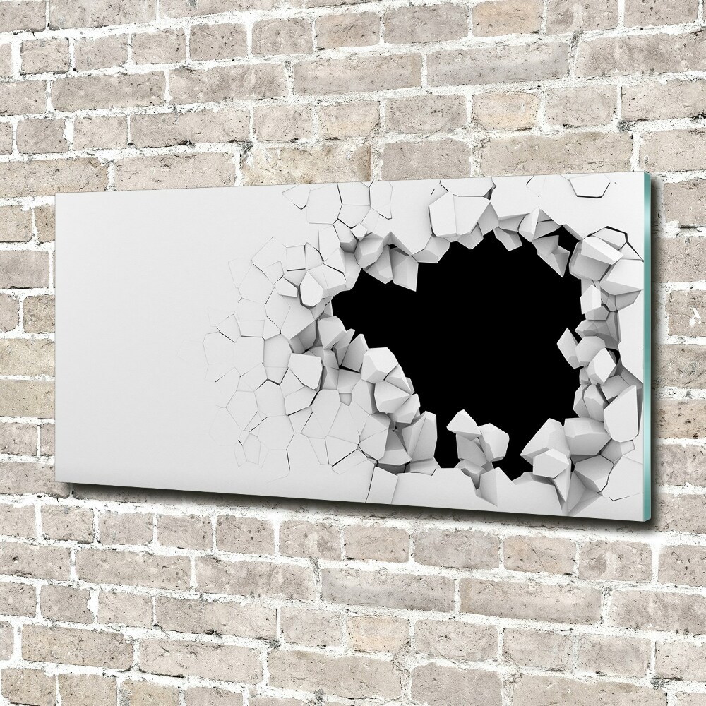 Tableau photo sur verre Trou dans le mur