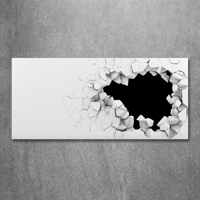 Tableau photo sur verre Trou dans le mur