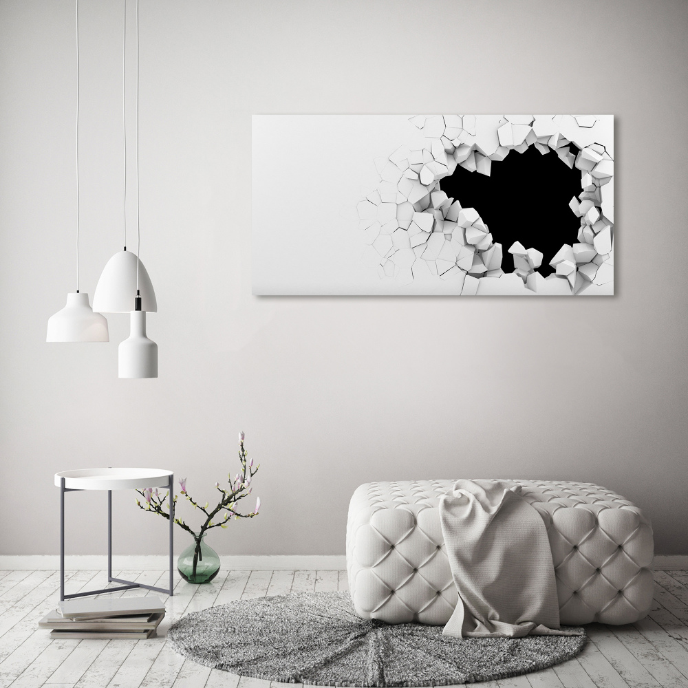 Tableau photo sur verre Trou dans le mur