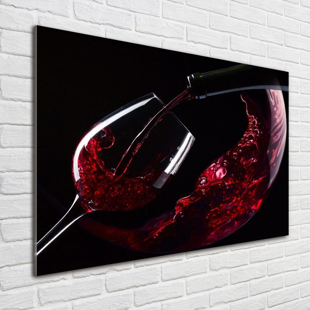 Tableau imprimé sur verre Vin rouge