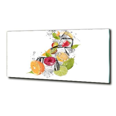 Tableau imprimé sur verre Fruits sur glace