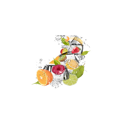 Tableau imprimé sur verre Fruits sur glace