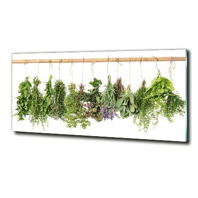 Tableau verre imprimé Herbes sur un fil