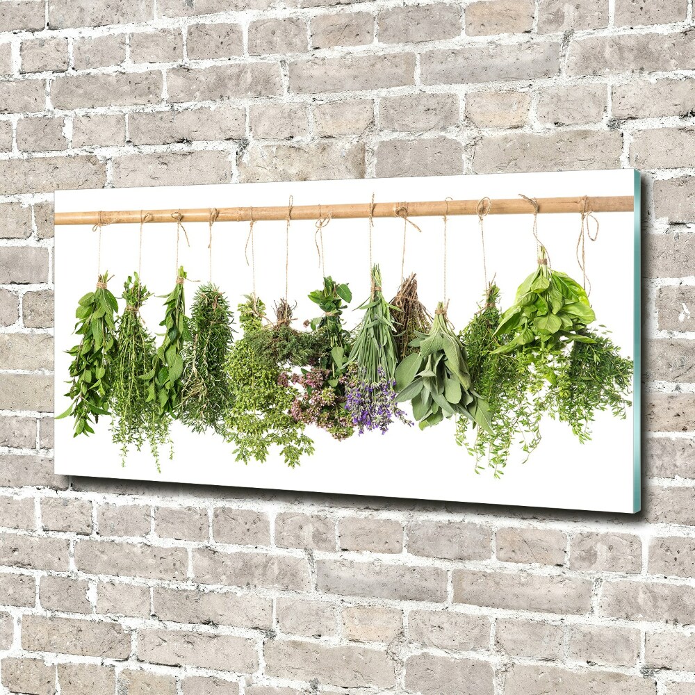 Tableau verre imprimé Herbes sur un fil