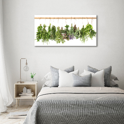 Tableau verre imprimé Herbes sur un fil