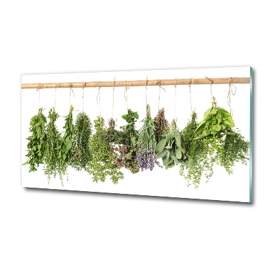 Tableau verre imprimé Herbes sur un fil