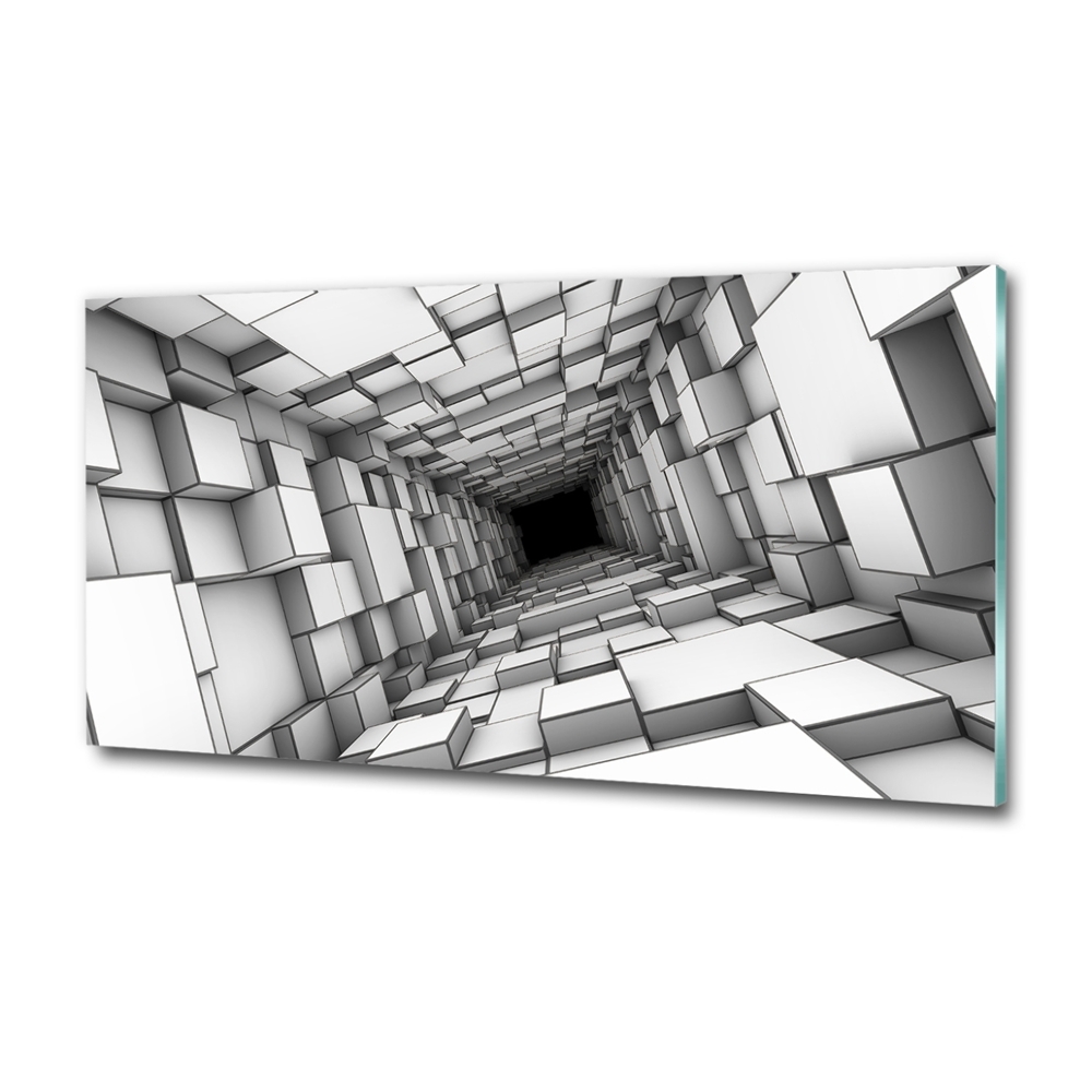 Tableau imprimé sur verre Tunnel en forme de cube