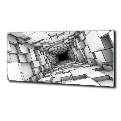 Tableau imprimé sur verre Tunnel en forme de cube