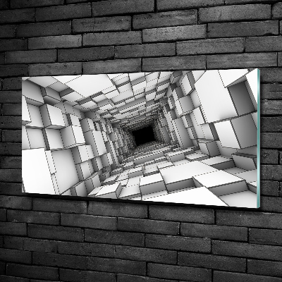 Tableau imprimé sur verre Tunnel en forme de cube