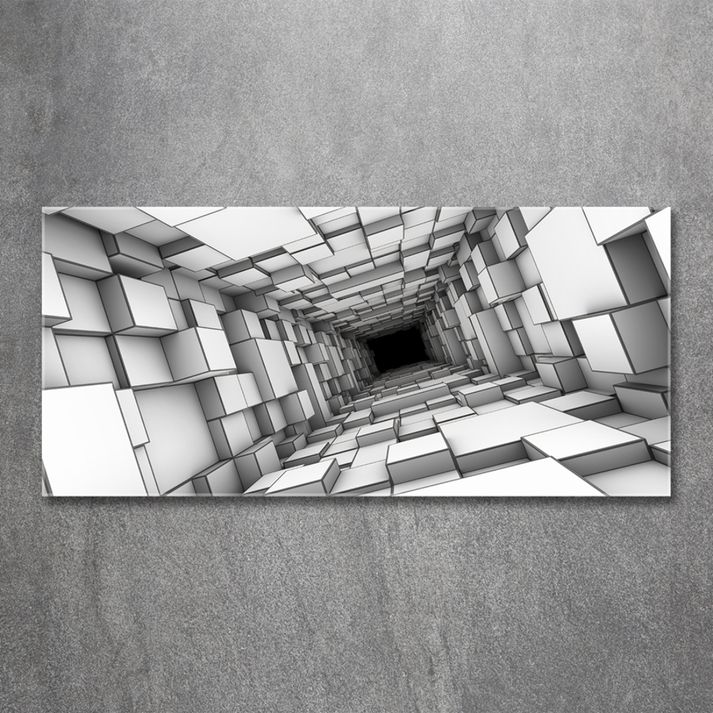 Tableau imprimé sur verre Tunnel en forme de cube