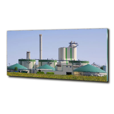 Tableau photo sur verre Usine de biogaz