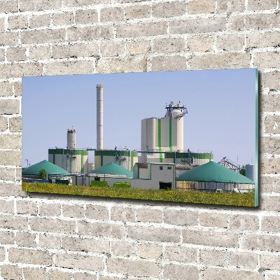 Tableau photo sur verre Usine de biogaz