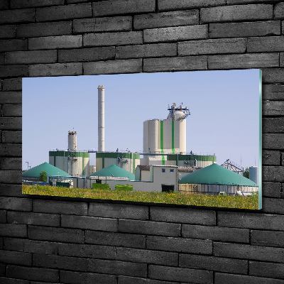 Tableau photo sur verre Usine de biogaz