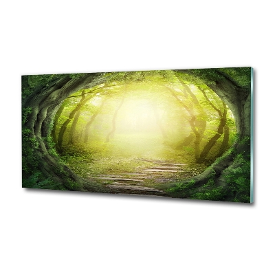 Tableau sur verre Tunnel en forme d'arbre