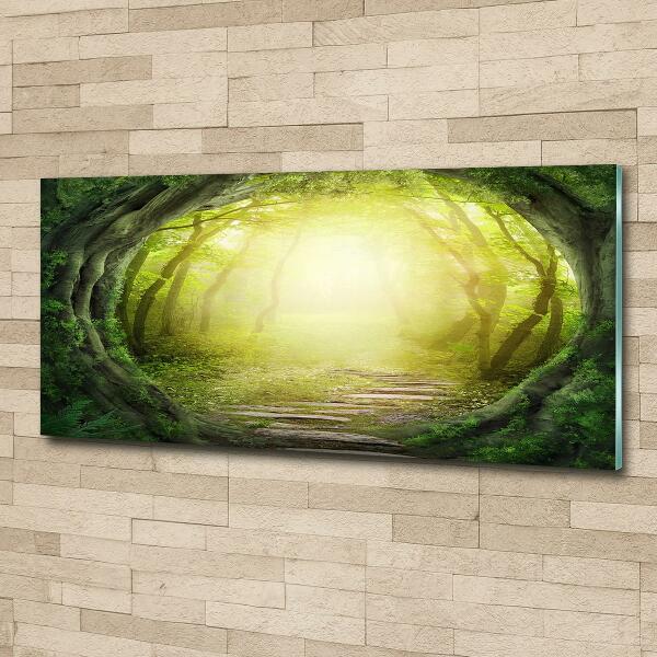 Tableau sur verre Tunnel en forme d'arbre