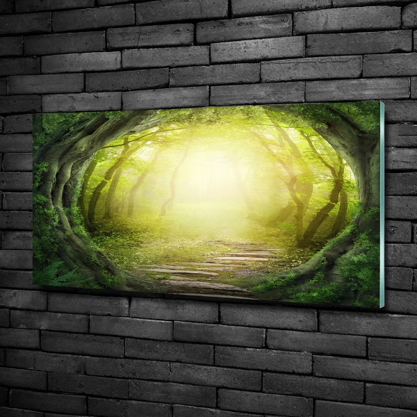 Tableau sur verre Tunnel en forme d'arbre