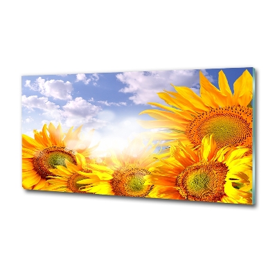 Tableau verre imprimé Tournesol