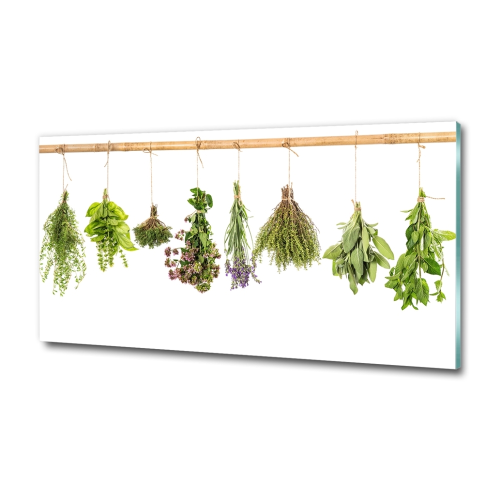 Tableau verre imprimé Herbes sur une ficelle