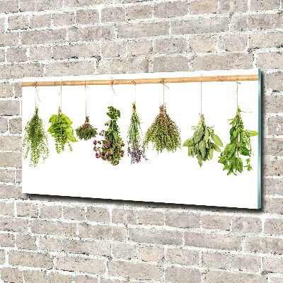 Tableau verre imprimé Herbes sur une ficelle