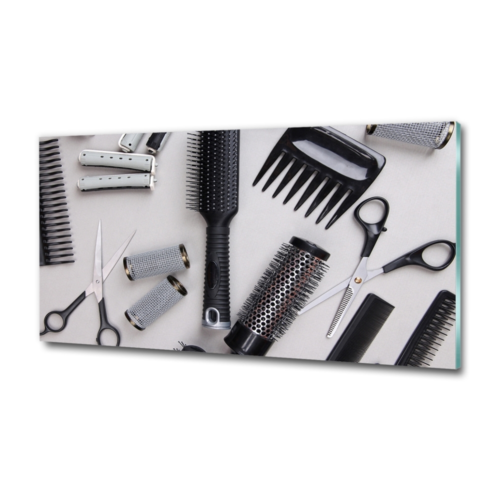 Tableau imprimé sur verre Outils de coiffeur