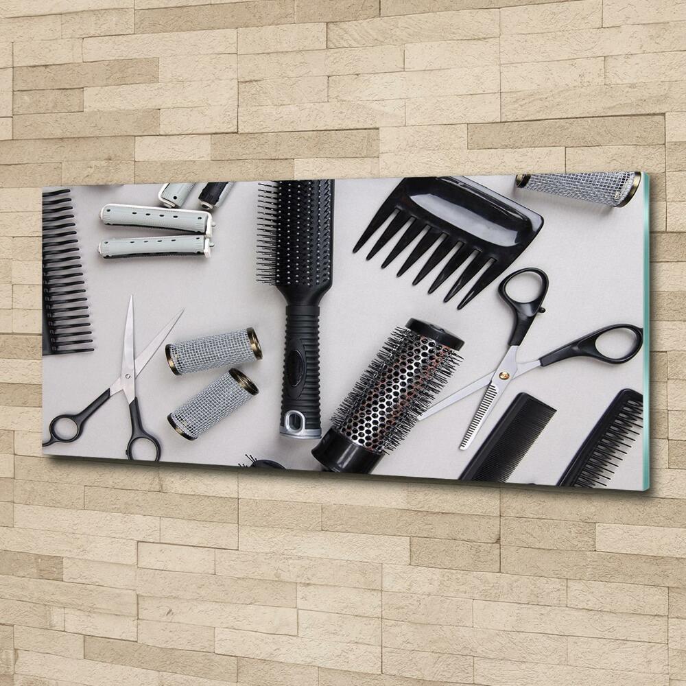 Tableau imprimé sur verre Outils de coiffeur