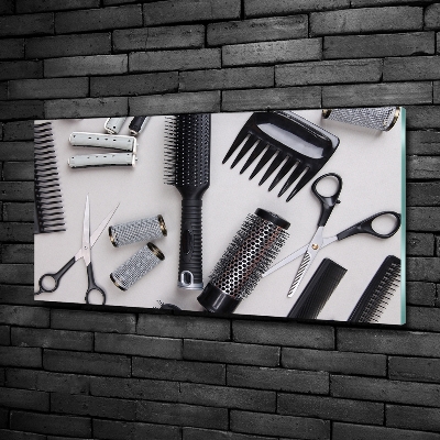 Tableau imprimé sur verre Outils de coiffeur