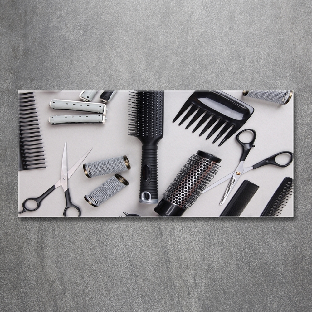 Tableau imprimé sur verre Outils de coiffeur