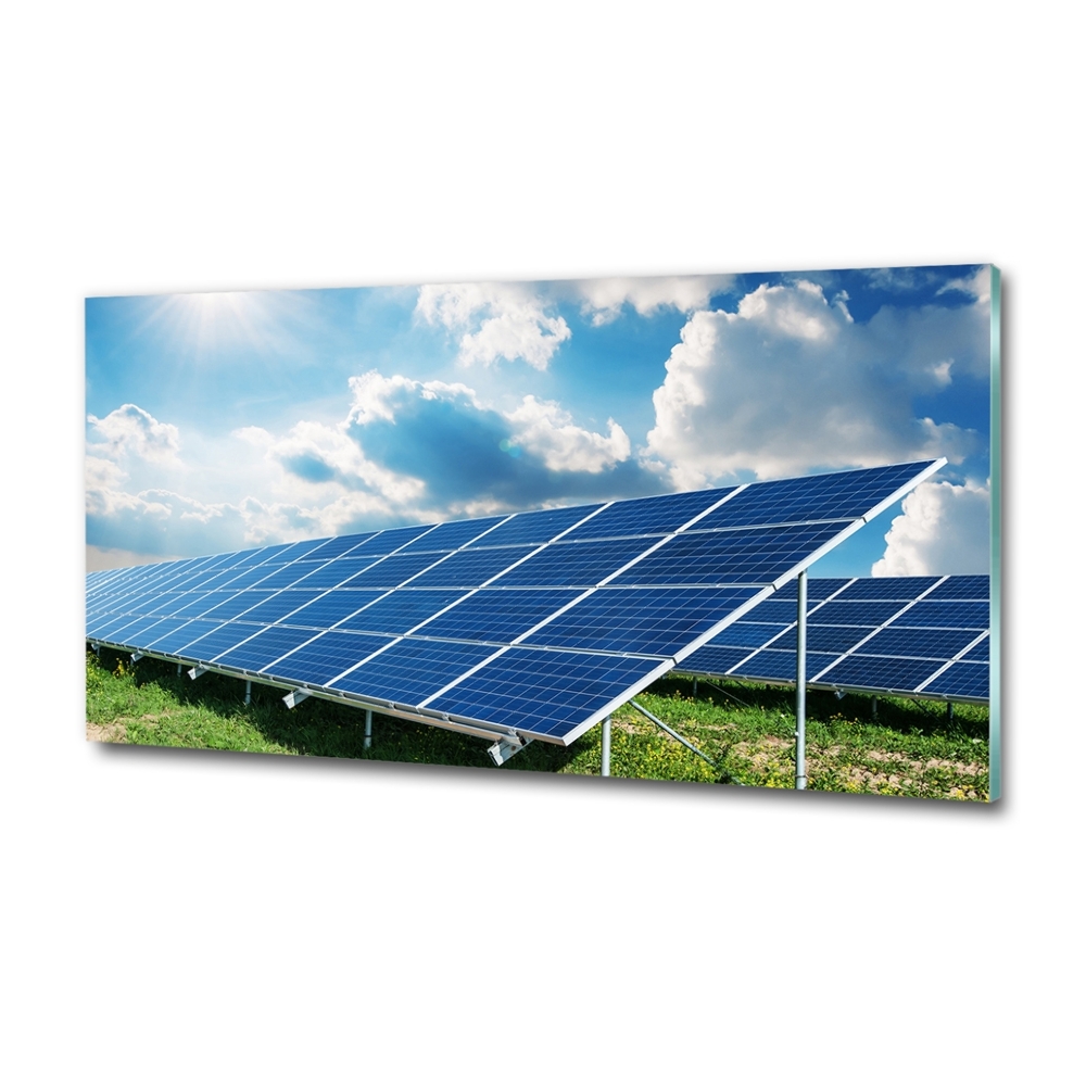 Tableau photo sur verre Batteries solaires