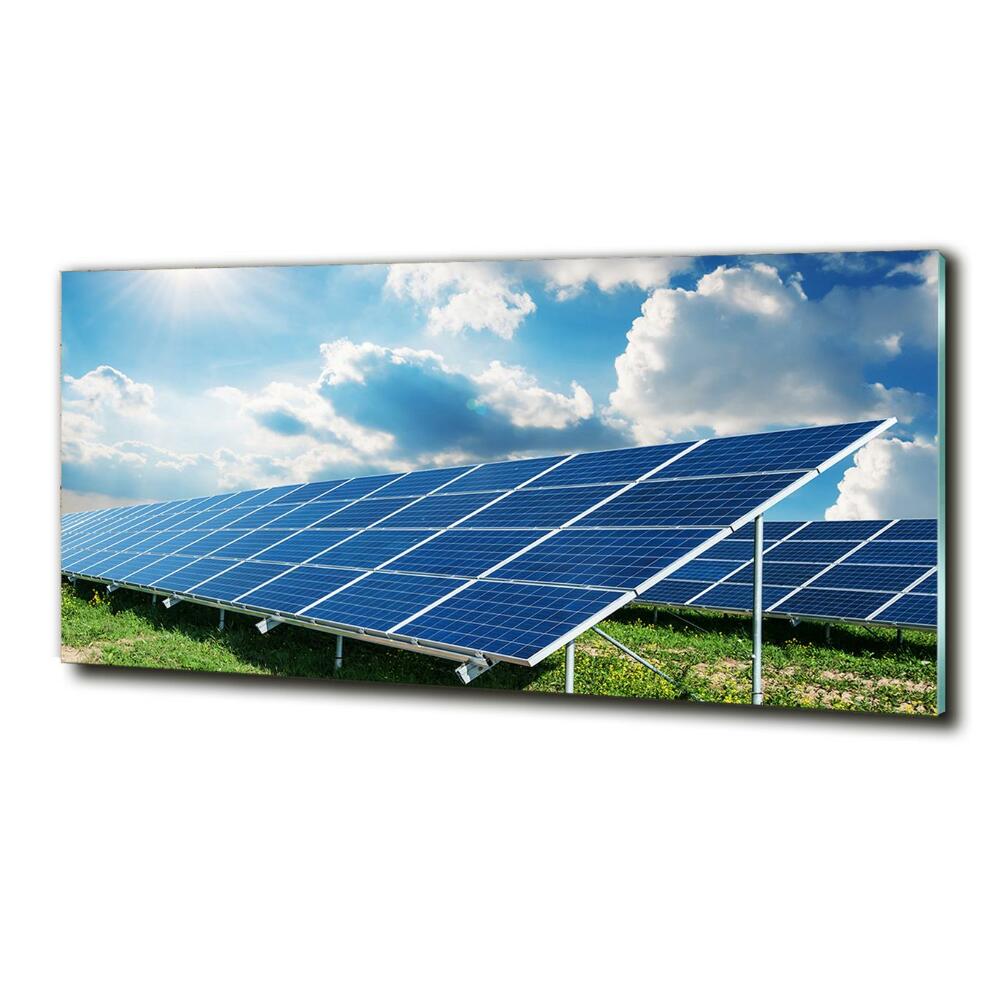 Tableau photo sur verre Batteries solaires