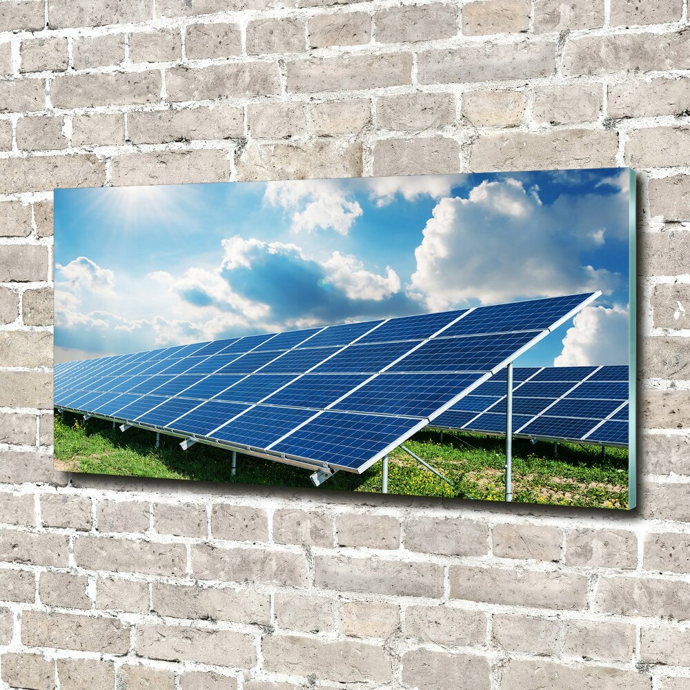 Tableau photo sur verre Batteries solaires