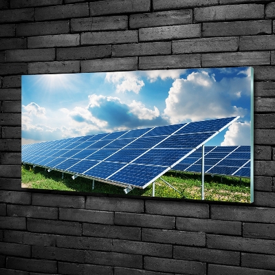 Tableau photo sur verre Batteries solaires