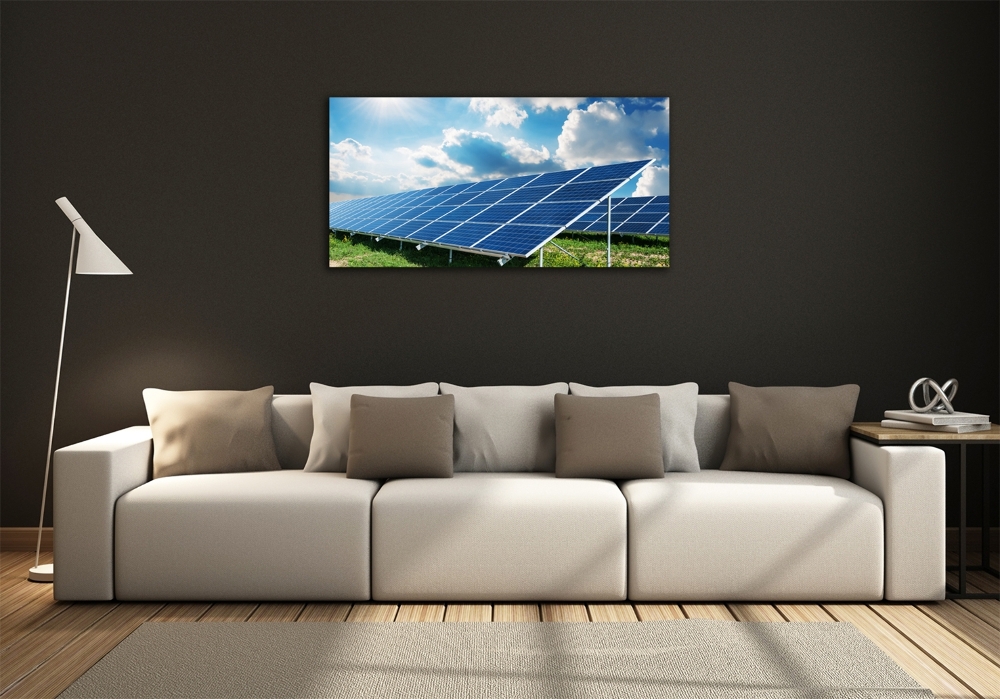 Tableau photo sur verre Batteries solaires