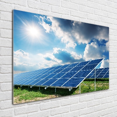 Tableau photo sur verre Batteries solaires