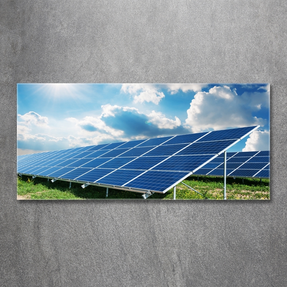 Tableau photo sur verre Batteries solaires