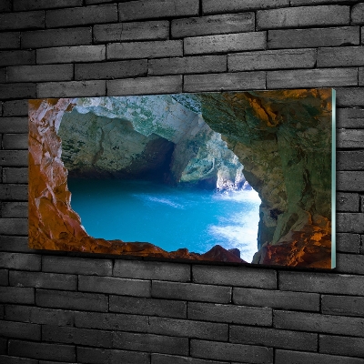 Tableau imprimé sur verre Grotte marine