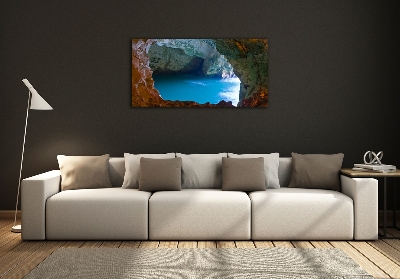 Tableau imprimé sur verre Grotte marine