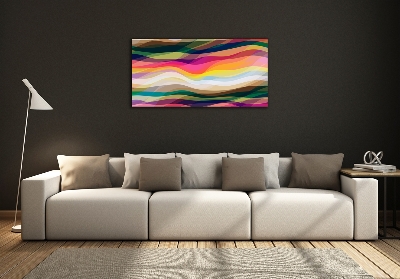 Tableau verre imprimé Vagues colorées