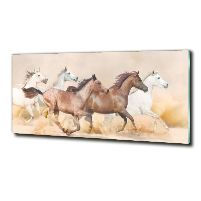 Tableau verre imprimé Chevaux au galop