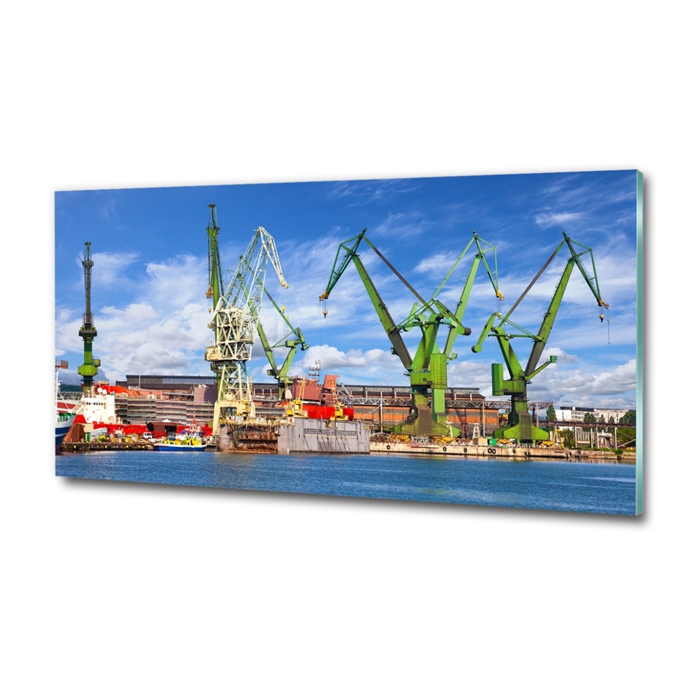 Tableau photo sur verre Chantier naval de Gdansk