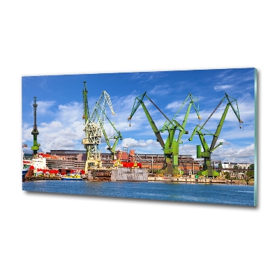 Tableau photo sur verre Chantier naval de Gdansk