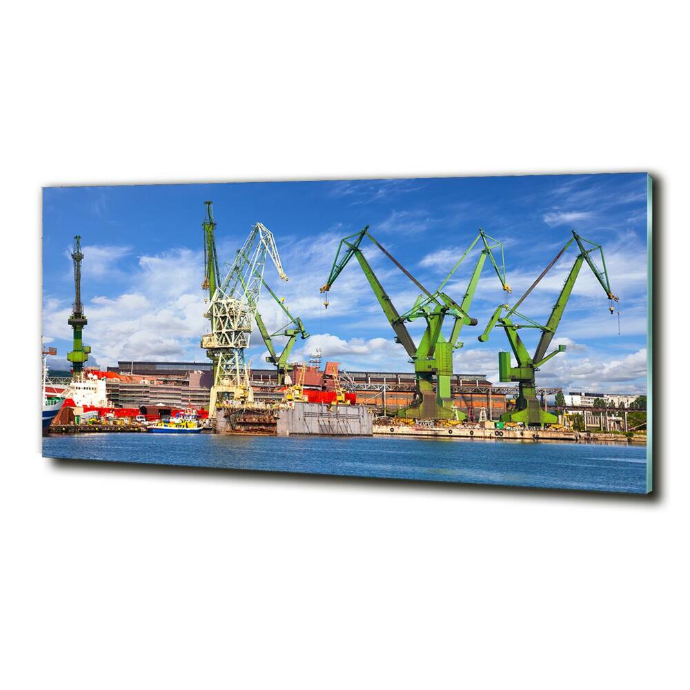 Tableau photo sur verre Chantier naval de Gdansk