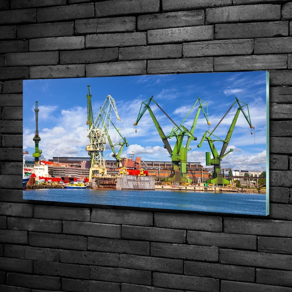 Tableau photo sur verre Chantier naval de Gdansk