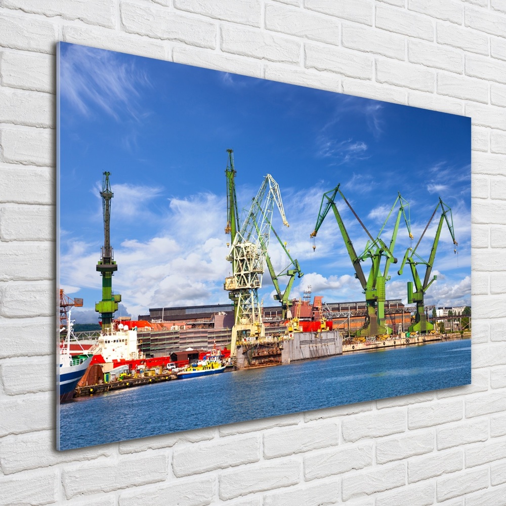 Tableau photo sur verre Chantier naval de Gdansk