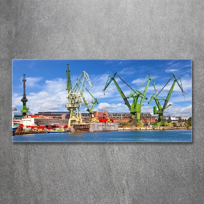 Tableau photo sur verre Chantier naval de Gdansk