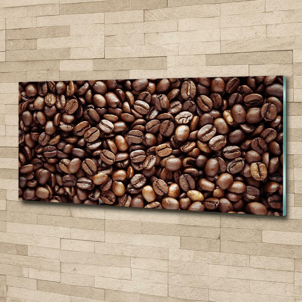 Tableau imprimé sur verre Les grains de café