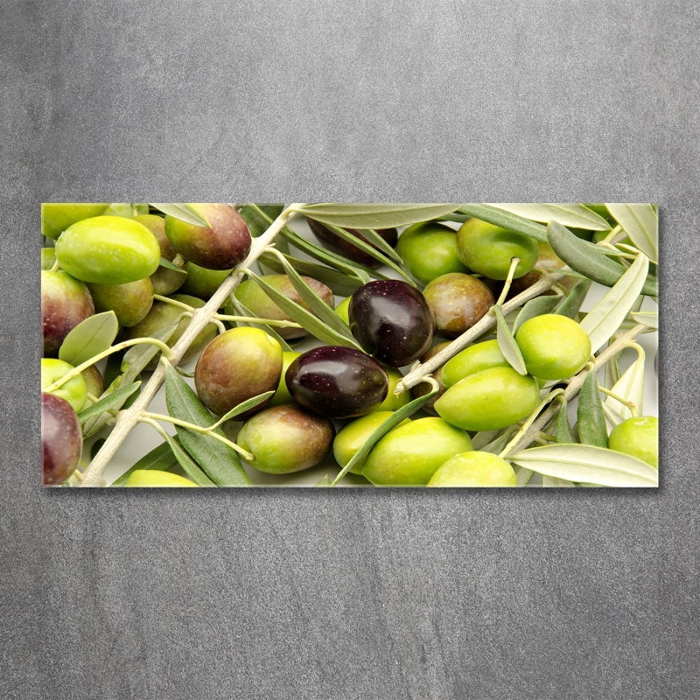 Tableau verre imprimé Olives fraîches