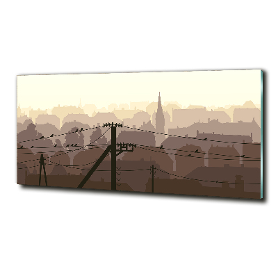 Tableau imprimé sur verre Ligne de la ville