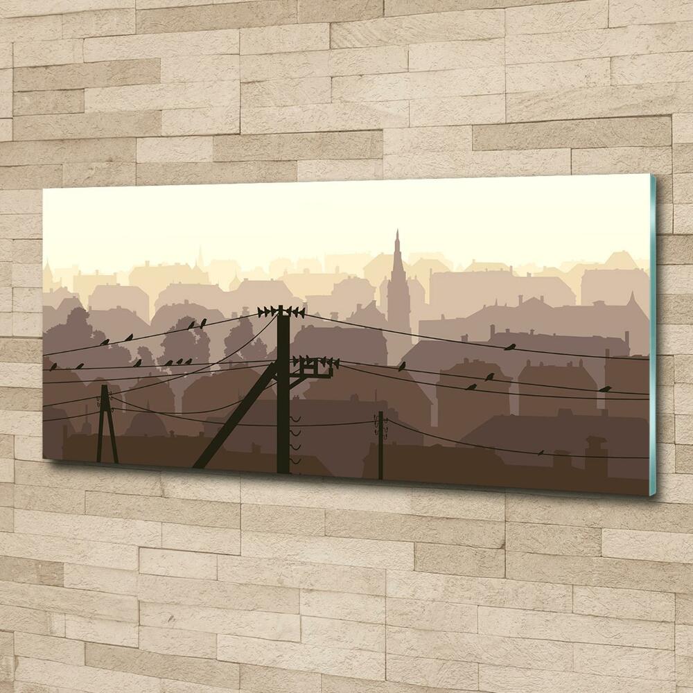 Tableau imprimé sur verre Ligne de la ville