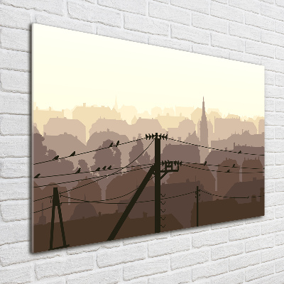 Tableau imprimé sur verre Ligne de la ville